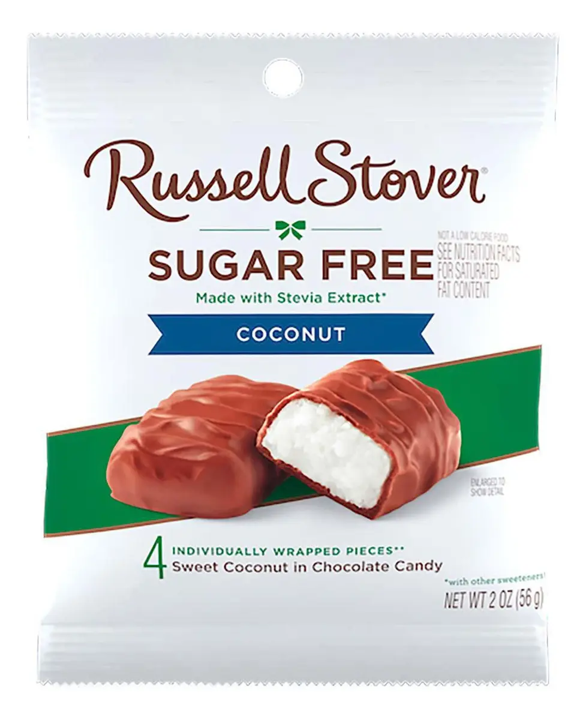 Chocolate Russell Stover Coco sin Azúcar 57g
