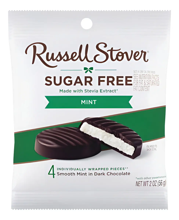 Russell Stover Sugar Free Smooth Mint In Dark Chocolate 56 G