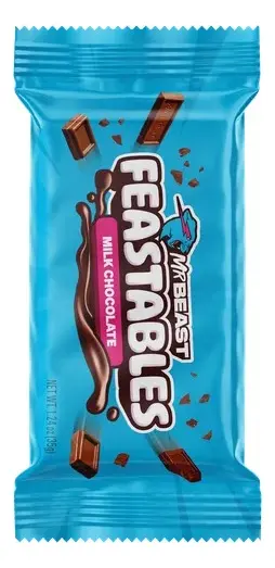 Pack de 5 Barras de Chocolate con Leche Feastables Mr. Beast de 35 g Sin Gluten