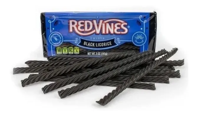 Red Vines Black Licorice Twist Dulce Regaliz Trensado 141G