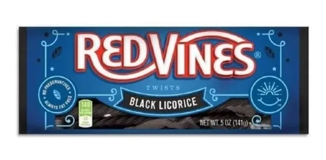 Red Vines Black Licorice Twist Dulce Regaliz Trensado 141G