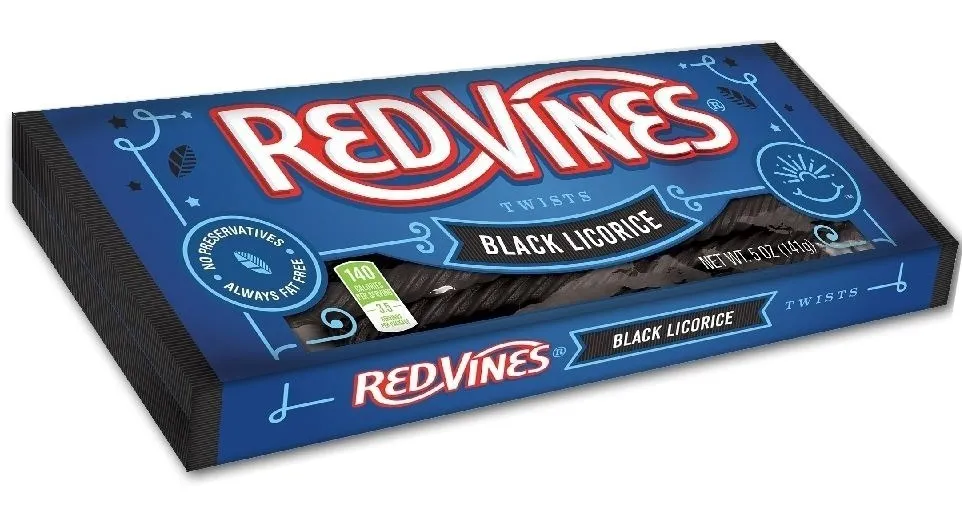 Red Vines Black Licorice Twist Dulce Regaliz Trensado 141G