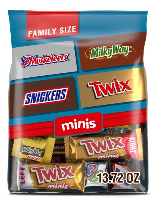Chocolates Minis Surtidos 389g Snickers Twix Milky Way 3 Mus