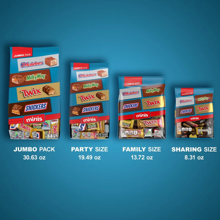 Chocolates Minis Surtidos 389g Snickers Twix Milky Way 3 Mus