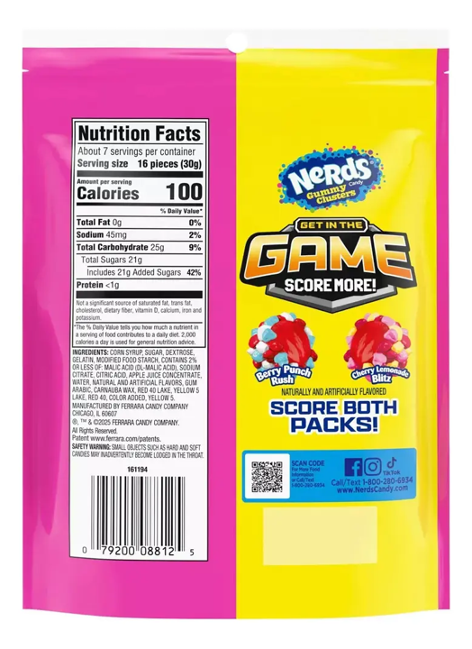 Nerds Gummy Cluster Cherry Lemonade Blitz 226G